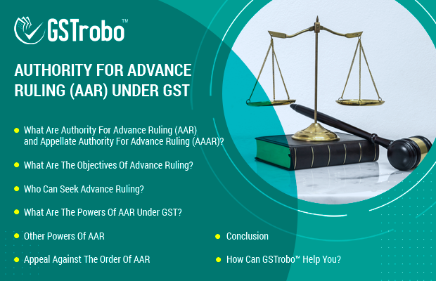 Authority for Advance Ruling (AAR) under GST  Blog